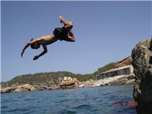 Tom diving Ibiza summer '10