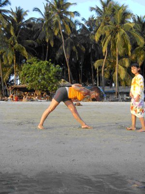 Jacqui in parsvottanasana Jacqui in parsvottanasana